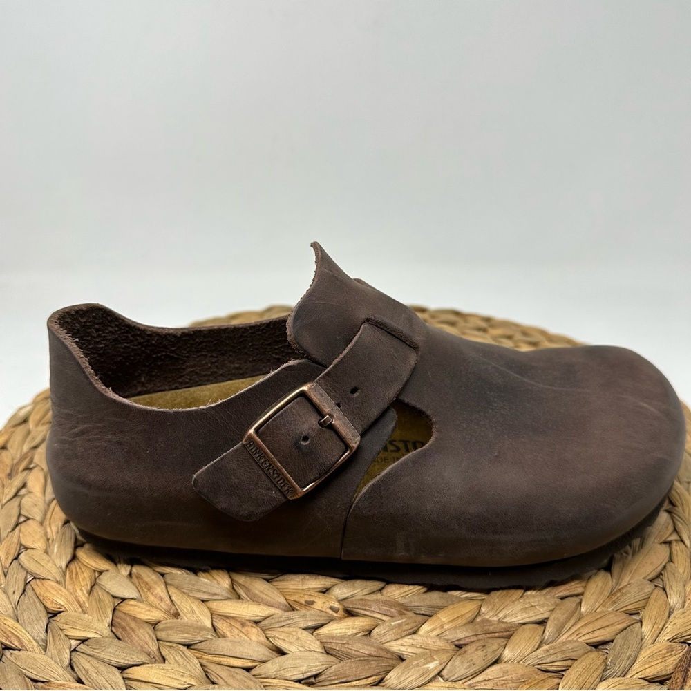 BIRKENSTOCK London Oiled Leather Habana Brown Size 7 Narrow Women's
